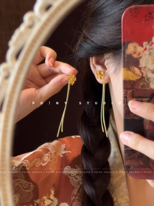 Elegant Gold Flower Long Tassel Earrings & S925 Silver Needle Clip-On: A Guide to Stylish Ethnic Jewelry