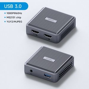 Hagibis | Hagibis 4K HDMI-Compatible Video Capture Card Loop Out for Game Recording Live Streaming 1080P Grabber MS2131 for PS4/5 Switch