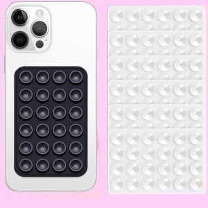 Double Sided Silicone Suction Phone Grip - Universal Sticky Holder with 360° Rotation for iPhone Android