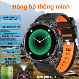 Đồng Hồ Thông Minh Nam Mới 2025 Màn Hình HD Pin 1100mAh Siêu Bền Gọi Bluetooth Chống Nước Theo Dõi Thể Dục & Giấc Ngủ