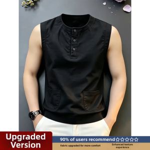 Summer Thin Ice Silk Quick Drying Lightweight Luxury Design Pocket Vest