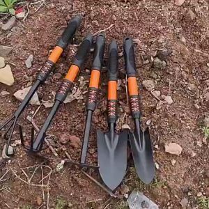 Bộ 4 Món Dụng Cụ Làm Vườn Tay Cầm Bọc Cao Su Chắc Chắn Siêu Tiện Dụng Gồm Cuốc Xẻng Cào Đất