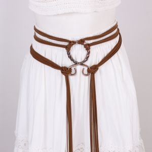 Renaissance Medieval Tassel Womens Belt Long Rope Waistband Witch Crossbody Chain Viking Decoration Accessory