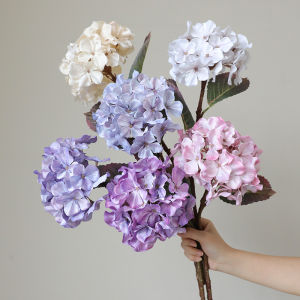 1PC Artificial Flowers Silk Retro Hydrangea for Home Decoration Accessories Wedding Decorative Fake Plants