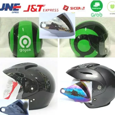 COD KACA HELM GOJEK IRIDIUM SILVER PELANGI BENING SMOKE