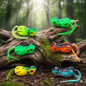 6pcs Soft Ray Frog Fishing Lure Set 5cm 12g Topwater Hollow Body Weedless Silicone Bait for Snakehead Bass Pike Fishing Tackle