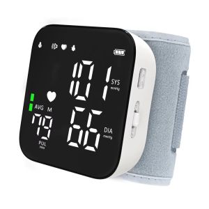 Automatic Talking Wrist Blood Pressure Cuff Digital Full Screen LED Display Bp Machine Voice Broadcast Health Care for Home Use