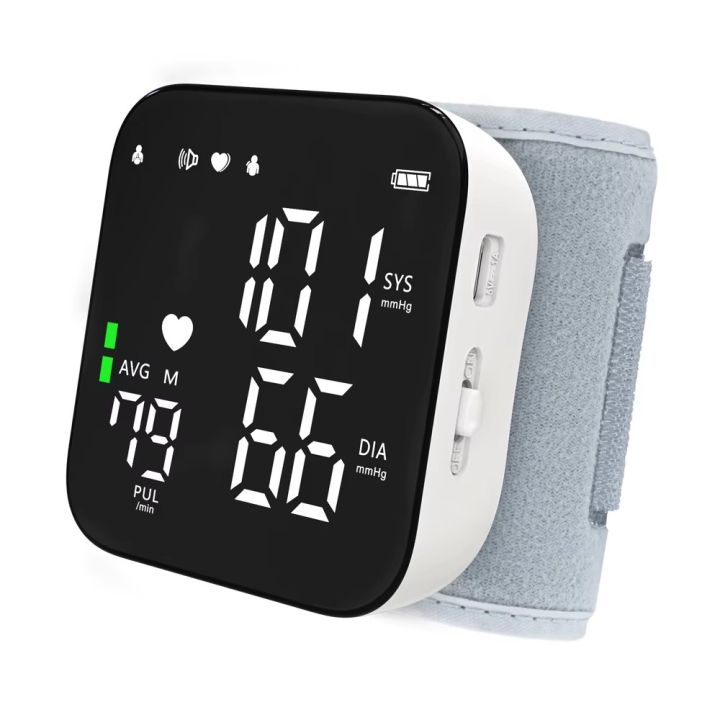 Automatic Talking Wrist Blood Pressure Cuff Digital Full Screen LED ...