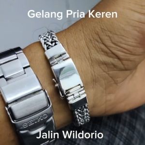 Gelang Pria Perak Asli Silver 925 Jalin Thailand Wildorio