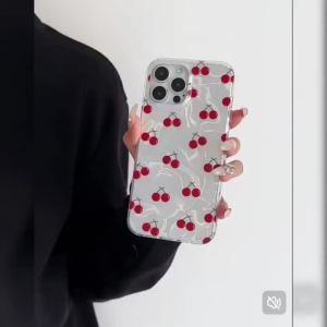 INS Girls Luxury Print Women For Samsung Galaxy S26 S25 S24 S23 S22 S21 Plus S20 FE Ultra Cute Cherry Shell Anti Drop Phone Case