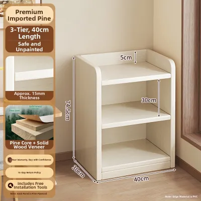 Easy-to-Use Multi-layer Bookshelf Narrow Design Storage Cabinet Wall-side Placement