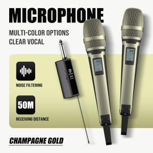 Karaoke Microphone G-MARK SKM9000 2 Channels Wireless UHF Frequency For Teaching Wedding Clear Stable Audio Transmission