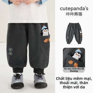CUTEPANDAS | Quần jogger thư giãn có họa tiết hoạt hình cho bé trai
