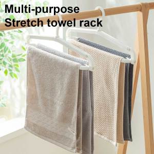Locaupin 1PC Retractable Clothes Hanger Laundry Drying Rack Non Slip Wardrobe Organizer Anti Slip Towel Hanger