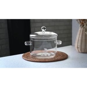READY One Two Cups Panci Kaca Tahan Panas dan api untuk memasak sup sop Pot Borosilicate YWJ 1265