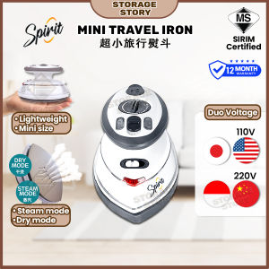 SPIRIT Mini Portable Iron Steam Iron Travel Dual Voltage 110-240V Travel Use Iron Steam Kecil Terbaik Seterika Setrika 迷你蒸汽烫斗 旅行必备神器