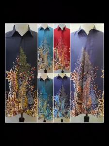 Kemeja Batik Lelaki Callista #Kemeja23032 Seta Pura Silk BBS