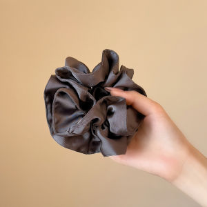 Luxurious Pleated Flower Bud Satin Double Layer Hair Ties Korean Style Fairy Tale High End Feeling Ball Head Elastic Bands