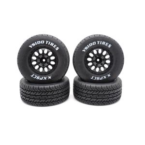 Yesido | YSIDO 4pcs 110Mm 1/10 Short Course Truck Tires Wheel with 12Mm Hex for Slash Arrma Senton Huanqi 727 Vkar 10Sc Hpi RC Car Tyres