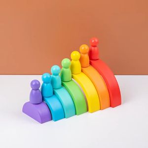 Montessori Wooden Rainbow and Wooden Man (Big and Small version available)