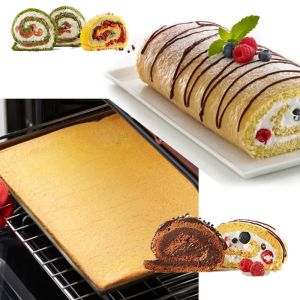 Swiss Cake Roll Mat Silicone Baking Mat Non-stick Baking Pastry Tool Macaron Roll Pad Bakeware Cake Tray Oven Kitchen Accessory
