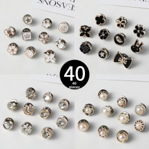 Womens Fashionable Neck Cover Pin Button No Sewing Anti Exposure Fixed Clothes Chest Flower Clip on Trendy Accessory