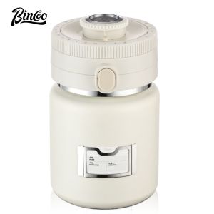 BINCOO Coffee Bean Sealed Jar Storage Container 304 Food Grade Vacuum Preservation Jar Humidity Monitoring Storage Jar with Coffee Grinder Set Coffee Utensils 1L