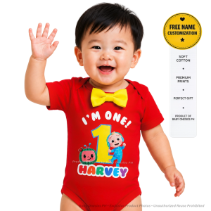 Watermelon 1st Birthday Baby Onesie Personalized Custom Name Cotton Bodysuit Baby Boy Outfit 0-12 Months