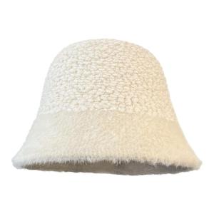 Hat Female Autumn and Winter New Arrival Lamb Fur Bucket Hat Plain Face Cover Face Small Bucket Hat Pure Color Warm Bucket Hat