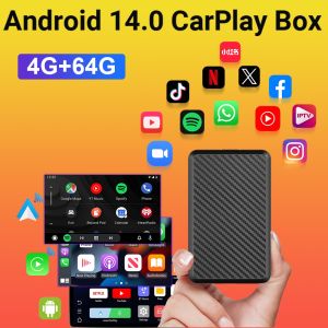 New Android14 Wireless CarPlay/Android Auto 3in1 Smart Box 2GB+16GB 4GB+64GB Dongle USB TV Box Plug&Play For Youtube Netflix