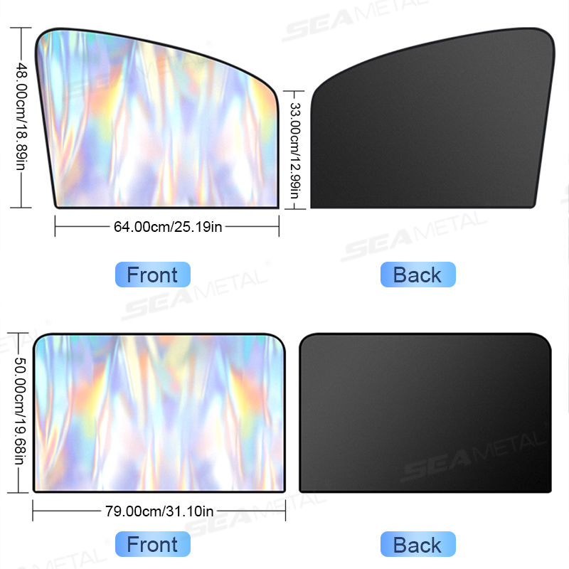 SEAMETAL Magnetic Car Side Window Sunshade Curtain, Summer UV Protection Cooling Sun Shades For Front & Rear Auto Window Accessories
_voghion.com