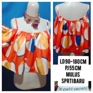 ATASAN WANITA BLOUSE SABRINA TOP ORANGE(LE PETIT SOCIETY) 500