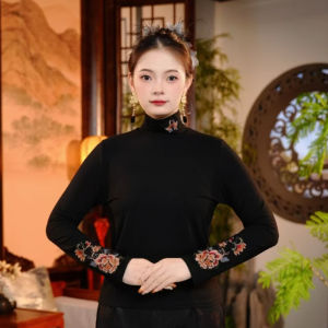 New Chinese Style Mommy Vest Heavy Embroidery Crack Pattern Tang Suit Back Heartland Middle-Aged And Elderly National Style Vest