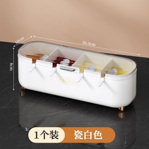 Nordic Style Seasoning Jar Glass Material Kitchen Storage Box for Salt and Pepper Grinder Home Use