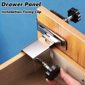 Adjustable Drawer Fixing Clip High Drawer Front Panel Installation Clamps Furniture Mounting Auxiliary Cabinet Hardware Jig
