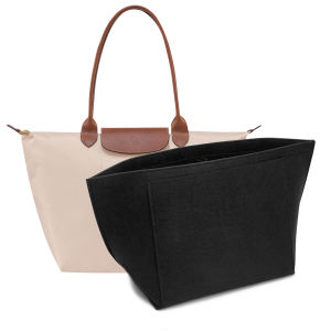 Felt Insert Bag Fits For Longchamp Handbag Liner Bag Felt Cloth Makeup Bag Support Travel Portable Insert Purse Organizer