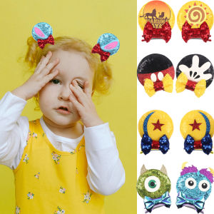 Christmas Sequins Cute Mouse Ears Hair Clip For Girl Festival Trip Glitter Hairpins Children Birthday Party DIY Hair Accessorie