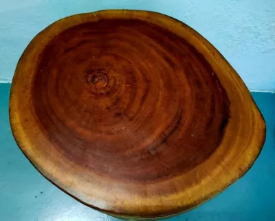 Solid Wood Slab 16-18 Inch Kayan Wood & Rain Tree Wood & Kayu Jati (Wood Slab / Slab Wood / Stool / Side Table)