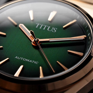 Solvil et Titus Vinyl 3 Hands Mechanical Light Rose Gold Stainless Steel Men Watch  W06-03402-004