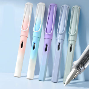 1pcs Gradient Fountain Pen Plastic EF/F Nib Quick-Drying Smoothing Writing Pens Stationery School Office Supplies Ink Pen