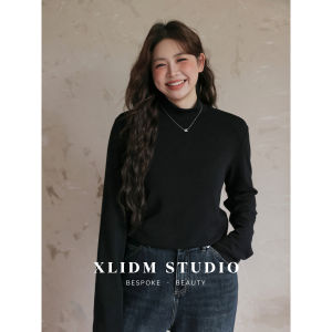 Áo Thun Cổ Đứng Mùa Thu Đông Cỡ Lớn Giữ Nhiệt Độ Cơ Bản Pha Trộn Sợi Polyester Cotton Nylon Thường Ngày Dài Tay Quần Áo Làm Việc