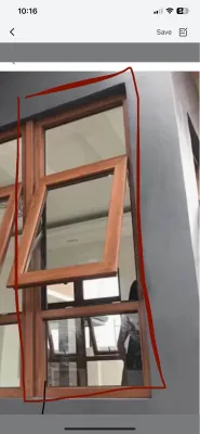 H-120cm x 50cm-W awning with double fix