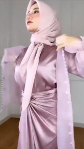 (BONUS JILBAB) Set Pakaian Kondangan Jemma Organza Premium - Setelan Rok Lilit - Kebaya Batik, Kemeja Batik, dan Blouse Kebaya Brokat - Bahan Berkualitas dengan Desain Elegan (Termasuk Jilbab)