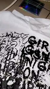 Fashion Kaos Longsleeve GIRL GOOD NIGHT bahan rib model terbaru