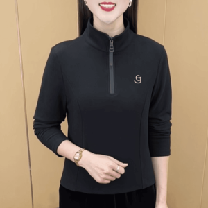 HUAXUNRAN | Youthful Warm Long Sleeve Turtleneck Top for Women