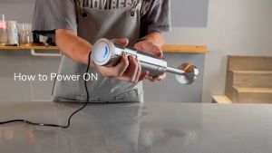 MIUI Powerful 4 in 1 1000W Immersion Blender Stainless Steel Handle Blender 700ml Mixing Cup 500ml Food Processor Whisk