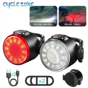 Bike Light Mini Warning Taillights Rechargeable Night Riding Safety Taillight COB Bicycle Front Rear Lamp LED Cycling Headlamp