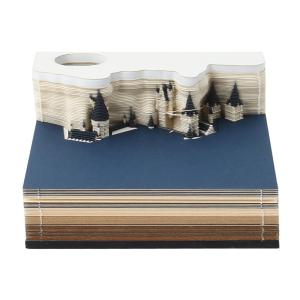 3D Desk Calendar Pop-Up Castle Monthly Planner 2026 Yearly Organizer Sticky Notes to do list Office/Home Desk Decor