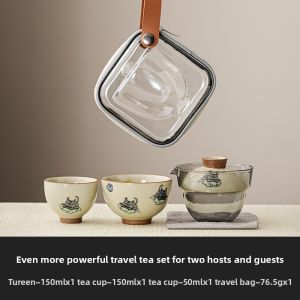 JISU | Portable Ceramic Tea Set with Storage Bag