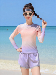 XTEP | Conservative Slimming Two-Piece Cover-Up Swimsuit for Girls with Small Chest